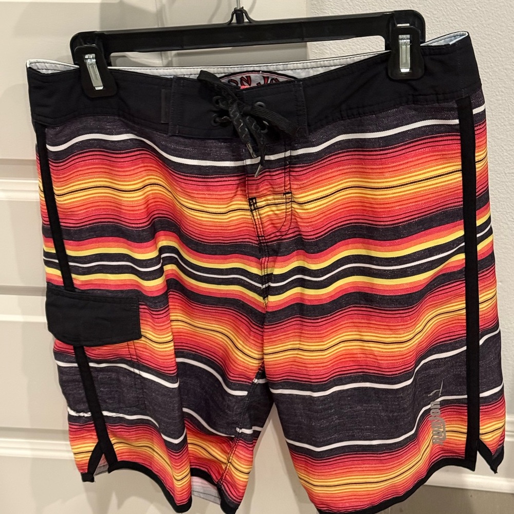 Ron Jon Surf Shop Orange, Yellow & Black Board Shorts